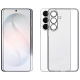 For Samsung Galaxy S26 Clear Back Case Cover and Tempered Glass Screen Protector