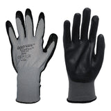 4 Pair Safetyware XtraFlex Nitrile Grip Safety Work Gloves Palm Coated Bulk for Gardening Mechanic Construction General Purpose