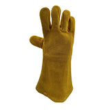 Safetyware Premium Cowhide Leather Welding Riggers Safety Work Gloves Heat Proof Made with Kevlar Brown Tig Mig Welders BBQ