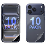 10 Set Soft PET Film Screen Protector for Apple iPhone 17 PRO MAX Front and Back Bulk