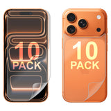 10 Set Soft PET Film Screen Protector for Apple iPhone 17 PRO Front and Back Bulk