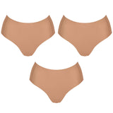 3 Pack Sloggi Zero Feel 2.0 High Waist Briefs Womens Underwear Panties Nostalgic Brown Bulk Invisible Comfort