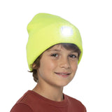 Portwest USB Rechargeable LED Head Light Knitted Beanie for Kids Junior Boys Girls B027