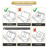 5 Universal Car Seat Covers Deluxe PU Leather Cushion Full Set Front Rear Back