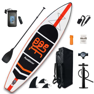 FunWater 11' Inflatable Stand Up SUP Paddle Board Surfboard Kayak Complete Set