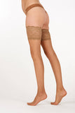 2 Pack Voodoo Lace Top Stay-Up Stockings Pantyhose Tights Nude Beige HXLF1N Bulk 15 Denier Leggings