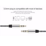 1.5m Long Braided AUX IN Auxiliary Cable 3.5mm Stereo Audio Extension Cord Car Male to Male Input Output
