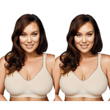 2x Playtex Comfort Revolution Flex Fit Contour Wirefree Wireless Padded Bra Beige Nude Bulk