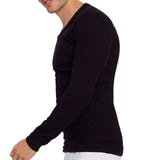 2x Holeproof Aircel Thermal Mens T-shirt Long Sleeve Black White Tee Top MYPU1A