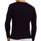 2x Holeproof Aircel Thermal Mens T-shirt Long Sleeve Black Tee Top MYPU1A Bulk