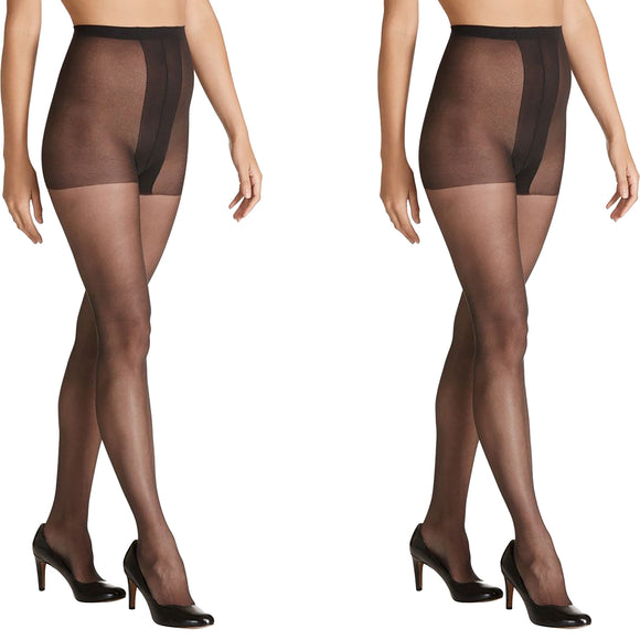 2x Kayser Plus Nylon Sheers Black Stockings Womens Pantyhose Tights H10840 Bulk