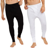 2x Holeproof Aircel Thermal Mens Black White Long Johns Pants Underwear MYPY1A