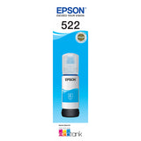 Epson T522 EcoTank 522 Ink Toner Bottle Value Pack  Black Cyan Magenta Yellow Genuine Original