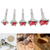 Drillpro 5Pc 15-35mm Forstner Woodworking Auger Drill Bit Wood Cutter Digger Set