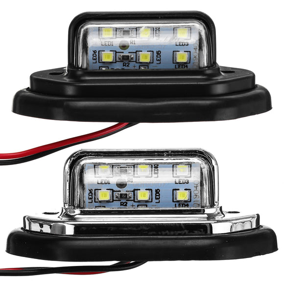 Rear Tail LED License Number Plate Light Fittings for Truck Van Caravan Trailer