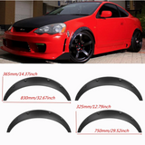 Universal JDM Car Guard Flares Fenders Body Wheel Arches Wide Flexible Black