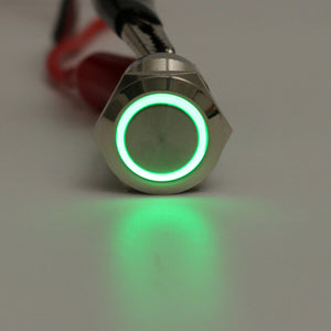 5 Pin 19mm 12V LED Light SPDT Latching ON OFF Push Button Momentary Switch Waterproof