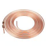 25Ft 3/16" OD Copper Nickel Brake Line Tube Tubing Kit with 15Pcs Nuts Fittings