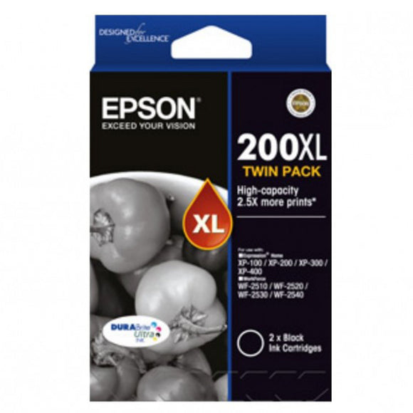 Epson 200XL Black Twin Pack Ink Cartridge