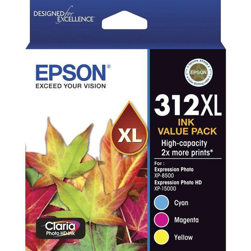Epson 312XL 3 Colours Ink Cartridge for XP-8500 XP-15000 T183B92 ...