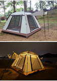 Outdoor Instant Automatic Pop up Camping Dome Tent 4 Person + Hammock Pillow Picnic Mat Cushion