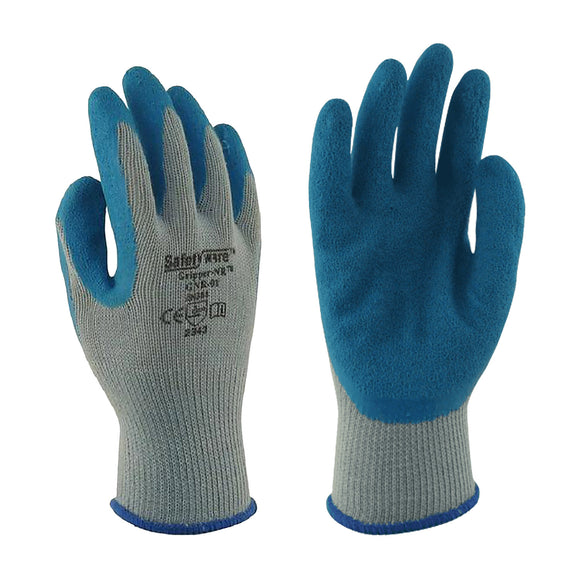 Safetyware Grip Rubber Palm Cut Oil Resistant Safety Work Gloves for Gardening Mechanic Construction General Purpose