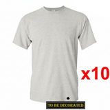 10 Packs Gildan T-Shirt Basic Tee Top Men Heavy Cotton (Ash Grey)