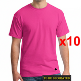 10 Packs Gildan T-Shirt Basic Tee Top Men Heavy Cotton (Heliconia)
