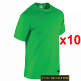 10 Packs Gildan T-Shirt Basic Tee Top Men Heavy Cotton (Irish Green)