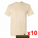 10 Packs Gildan T-Shirt Basic Tee Top Men Heavy Cotton (Sand)