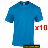 10 Packs Gildan T-Shirt Basic Tee Top Men Heavy Cotton (Sapphire)