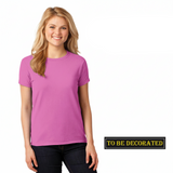 Gildan Womens Heavy Cotton Azalea Pink T-Shirt Tee Tops Ladies Female