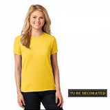 Gildan Womens Heavy Cotton Daisy Yellow T-Shirt Tee Tops Female Ladies