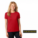 Gildan Womens Heavy Cotton Basic Red T-Shirt Tee Tops Female Ladies
