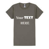 Personalised Ladies Womens Female Custom Printed Text T-Shirt Printing Tee Top