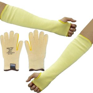 Safetyware Safety Work Cut Resistant Proof Gloves + Arm Sleeves Protection for Gardening Mechanic Construction General Purpose