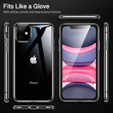For Apple iPhone 11 PRO Slim Transparent Clear Bumper Back Case Cover