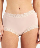 2 Pack Jockey Parisienne Bamboo Full Brief Lace Womens Underwear Panties Dusk Beige Bulk