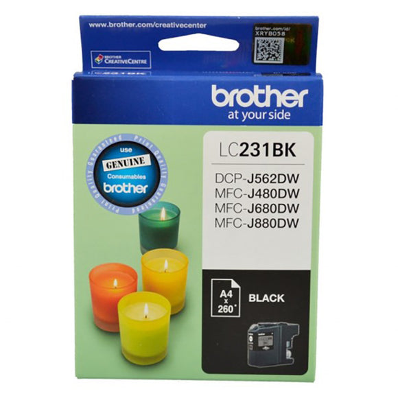 Brother LC231 Black Ink Cartridge Toner LC231BKS