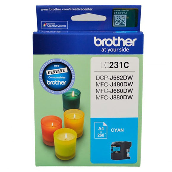 Brother LC231 Cyan Ink Cartridge Toner LC231CS