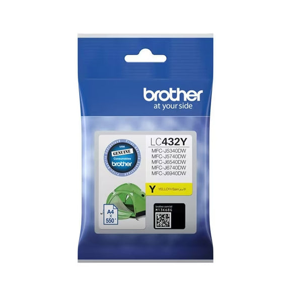 Brother LC-432 Yellow Ink Cartridge Toner LC432Y