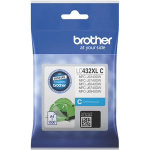 Brother LC432XL Cyan High Yield Ink Cartridge Toner LC-432XLC