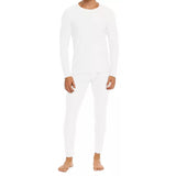 2pcs Set Holeproof Aircel Thermal Men White Long Sleeve Top T-Shirt & Johns Pants
