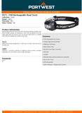 Portwest PA71 USB Rechargeable COB LED Head Torch Light Tilt Headlight Headlamp Super Bright 50m