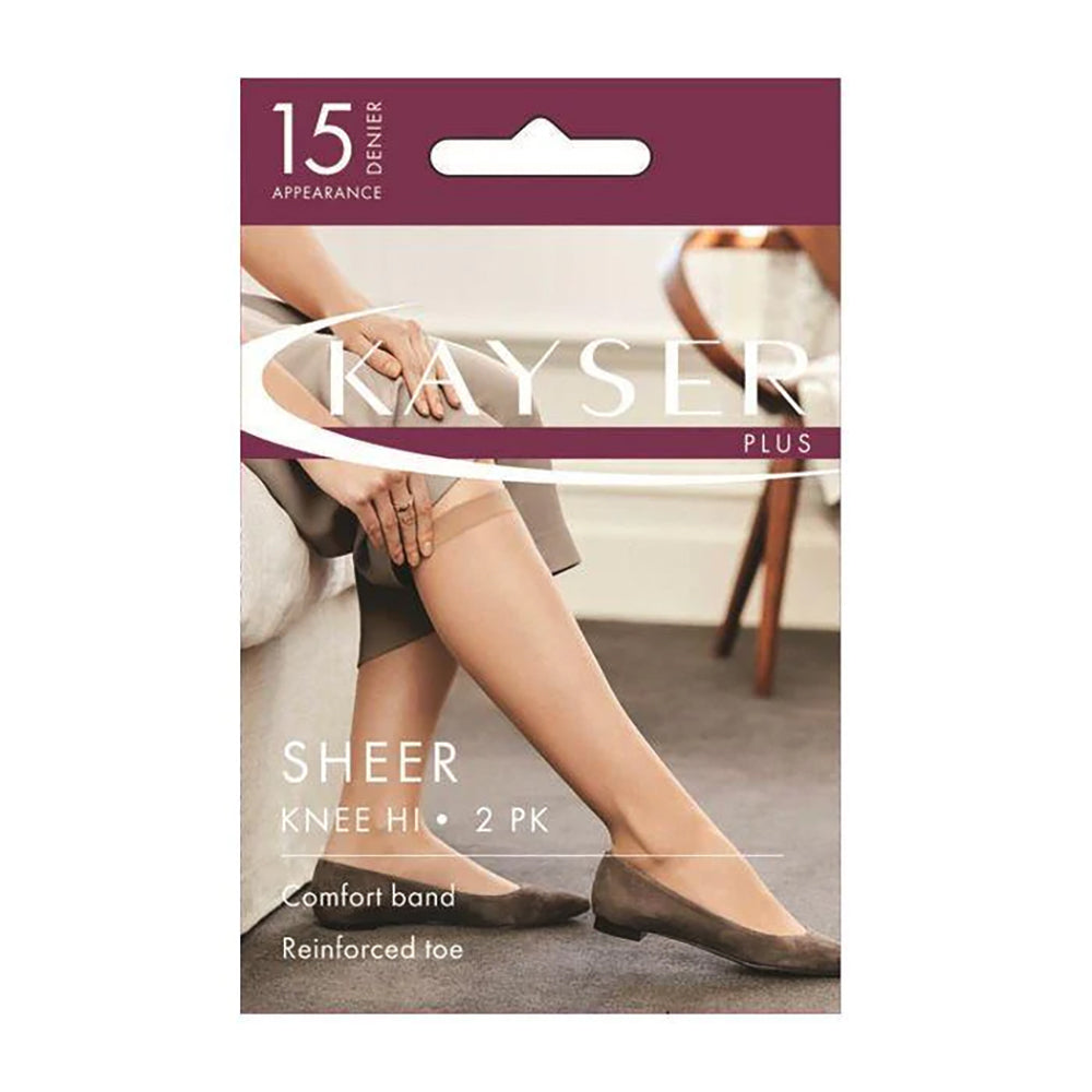 Hanes Silk Reflections Reinforced Toe Knee Highs 2 pairs per