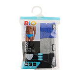 Rio 12 Pack Mens Cotton Hipster Briefs Undies Underwear Blue Grey Black Bulk M80404 Assorted