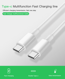 5 Pack 1m Fast PD Charger Data Transfer Sync Charging USB Type C to Type C Cable Cord Bulk