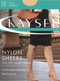 3x Kayser Plus Nylon Sheers Black Stockings Womens Pantyhose Tights H10840 Bulk