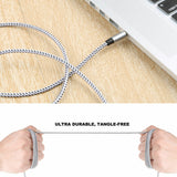 1.5m Long Braided AUX IN Auxiliary Cable 3.5mm Stereo Audio Extension Cord Car Male to Male Input Output
