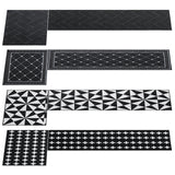 2pcs Set Non Slip Floor Absorbent Carpet Kitchen Bathroom Door Mat Rubber Backed